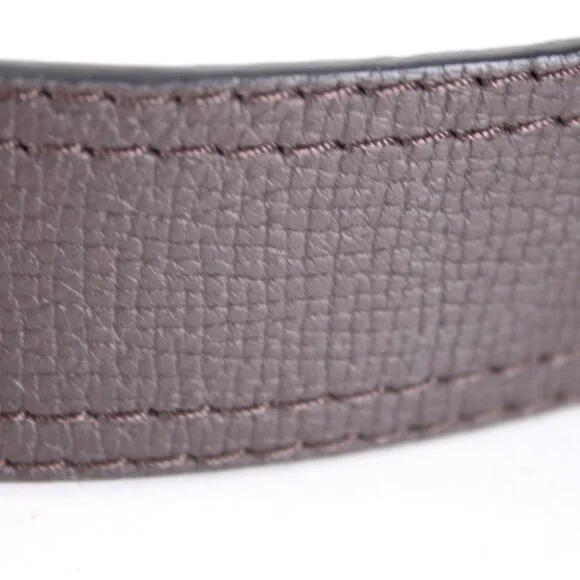 Louis Vuitton 49.5 Belt Blank M9904 110/44 Dark Brown Textured Leather Belt